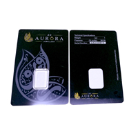 Carte PVC anti-contrefaçon personnalisée pour l'étiquetage de sécurité des pièces et lingots d'or