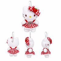 Assortiment de porte-clés en peluche Hello Kitty mignons et adorables, jouets en peluche de dessin animé de 4 pouces, animaux en peluche doux pour la vente en magasin