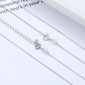 Collier en argent sterling S925 avec chaîne en forme de serpent, chaîne italienne en argent 925 - Product Image 2