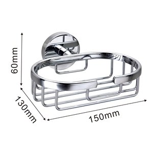 Portasapone da Parete in Acciaio Inox SUS201 Metalique 54085A-CR, Cestello Portasapone per Bagno, Hotel e Cucina - Product Image 3
