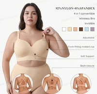 Soutien-Gorge Grande Taille à Bonnets Profonds Sans Armature pour Femme, Couvrance Totale, Anti-Bourrelets Dorsaux, Uni, Confortable, Push-Up, Sans Couture