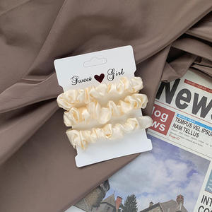 新しいサテンのようなツイストヘアタイセット<span class=keywords><strong>3</strong></span>パック光沢のあるマルチカラーヘアバンドカスタムロゴまたはカード女性のための毎日の使用ヘアアクセサリー - Product Image 6