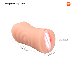Малый Размер половина тела чашка для мастурбации грудь розовая киска двойное влагалище дешевая мужская игрушка для мастурбации влагалище - Product Image 5