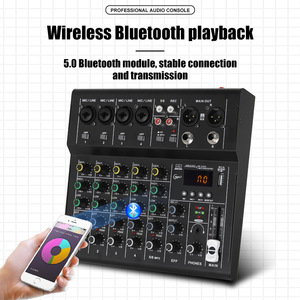 Console de mixage professionnelle compacte 6 canaux avec réverbération, idéale pour le karaoké, les spectacles sur scène et les réunions - Product Image 3