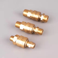 Coupleur d'air en laiton sans contact, accouplement rapide, pièces pneumatiques, adapté pour tuyau d'air, 10 pièces, QC02
