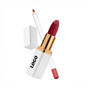 Juego de Lápiz Labial Mate y Delineador de Labios Personalizado OEM en Oferta, Acabado Aterciopelado, Larga Duración, No se Transfiere, Altamente Pigmentado, Marca Privada - Product Image 1
