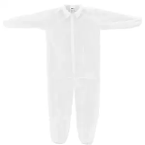 Guardwear OEM PP PE Reinforced White Waterproof Custom Hooded Overalls Microporous Sterile Protect Ppe Coverall Suit Gown