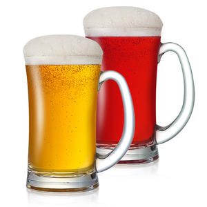 بيع بالجملة كلاسيك بار باينت أواني زجاجية شعار مخصص مقبض شفاف بيلسنر يمكن تشكيل نظارات البيرة القابلة لإعادة الاستخدام للمياه - Product Image 3