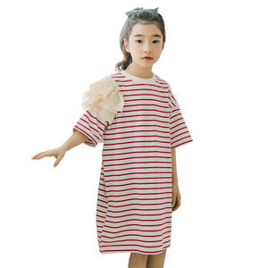 Nouveaux produits : Robes longues rayées pour enfants et bébés filles, vêtements assortis pour la famille, vente en gros depuis la Chine - Product Image 1