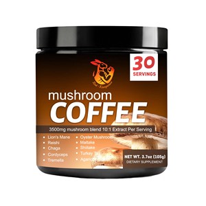 ODM OEM Mushroom Coffee with 10-Mushroom Extract Blend Support Optimal Health Immunity Wellbeing <b>Protein</b> Mushroom Coffee - Product Image 1
