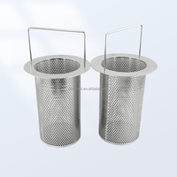 Cartouche filtrante perforée en acier inoxydable portable et support de filtre métallique personnalisable