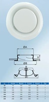 Diffuseur d'air rond en acier galvanisé, grille de ventilation de plafond réglable pour salle de bain, chambre à coucher, ventilation HVAC