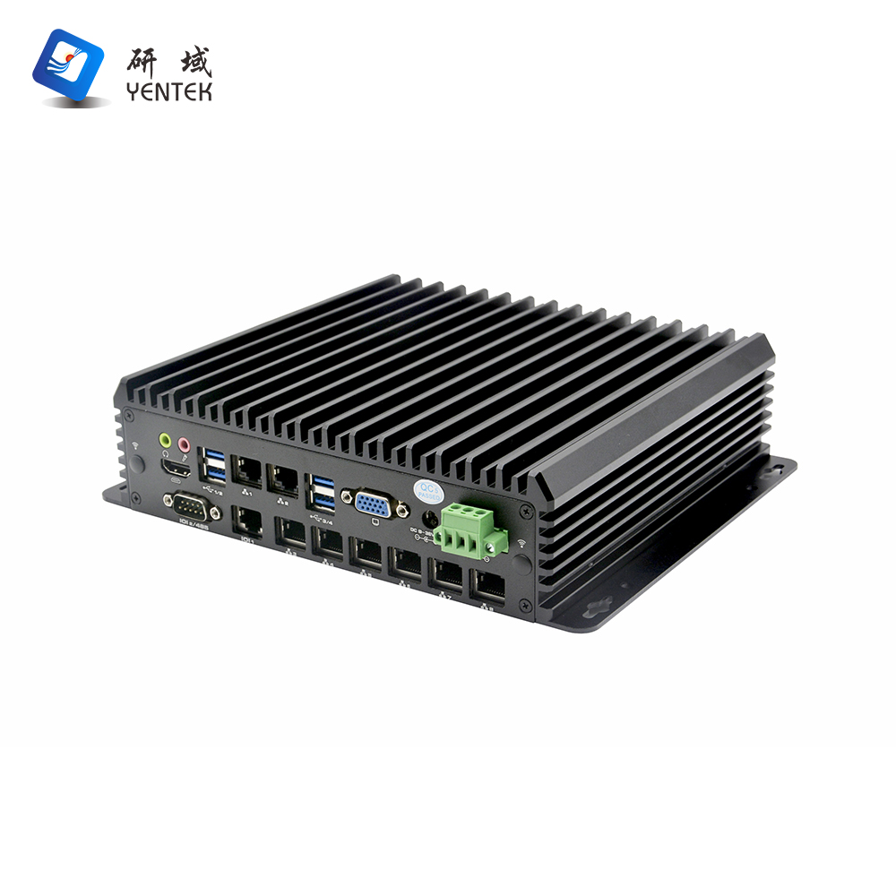 Intel I5 6300U 8 LAN 1 RS232 DB9 COM GPIO PS/2 VGA HD встроенный настольный компьютер SIM Fanelss промышленный мини-ПК