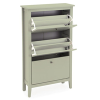 Vente à Chaud Wabi-Sabi MDF Bois Chêne Étagère à Chaussures Multicouche Simple Armoire à Chaussures pour Maison ou Ferme pour Dortoir ou Salon
