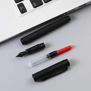 2026 Lüks İş Hediyesi Dolma Kalem Tamamen Mat Siyah Roller Kalem Yüksek Kaliteli Çevirmeli Metal Tükenmez Kalem Özel Logo ile - Product Image 4
