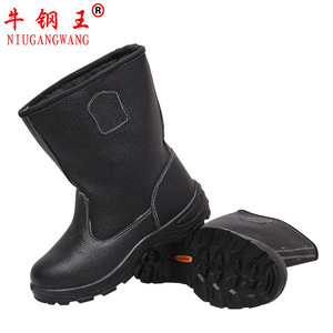 Botas de Trabajo con Punta de Acero para Hombre Niugangwang, Botas de Seguridad Altas, Impermeables y Antideslizantes para la Construcción - Product Image 4