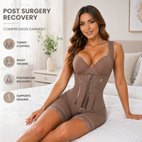 Faja Moldeadora de Cuerpo para Mujer YiQUN, Control de Abdomen, Postoperatoria BBL, con Abertura en la Entrepierna, Estilo Colombiano