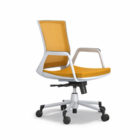 Chaise de bureau ergonomique moderne en tissu avec réglage de la hauteur pour le bureau à domicile et l'atelier