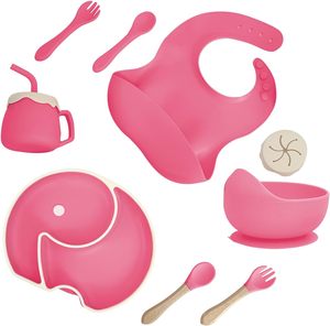Vichi OEM/Odm Kids Dining Free Baby Feeding Set Baberos Platos Cuencos Cucharas Suministros para bebés Accesorios para niños <span class=keywords><strong>Productos</strong></span> de silicona para bebés - Product Image 5