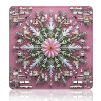 Tapis de jeu de mahjong en caoutchouc antidérapant, imprimé flocons de neige, moderne et confortable, pour 4 joueurs, écologique et portable