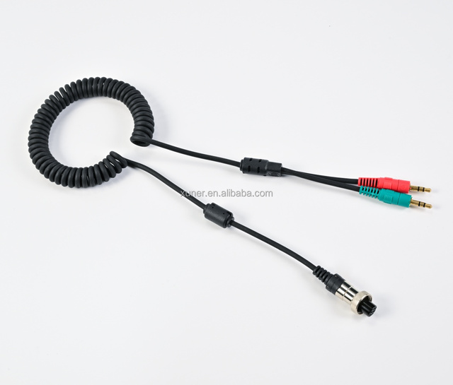 TRRS 3.5mm Green and Red Male to GX-12-7 Female Audio Cable
