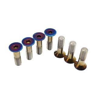 Sekrup Countersunk biru gosong <span class=keywords><strong>Titanium</strong></span> <span class=keywords><strong>DIN7991</strong></span> Gr5, Ideal untuk perakitan mesin balap & Pesawat - Product Image 2