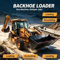 Backhoe Loader & Front Loader Diesel 4 Roda Penggerak Serbaguna 8 Ton Segala Medan dengan Motor & Pompa Efisiensi Tinggi