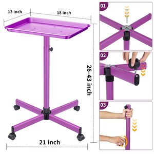 Carrito de Peluquería con Bandeja, Carrito de Trabajo para Salón de Belleza, Soporte Dorado para Carrito, Muebles de Salón, Carrito Móvil de Cocina, Artículos Modernos - Product Image 5