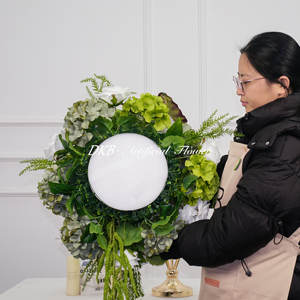 Centro <span class=keywords><strong>de</strong></span> Mesa Floral <span class=keywords><strong>de</strong></span> 50 cm con Bola <span class=keywords><strong>de</strong></span> Flores Artificiales <span class=keywords><strong>de</strong></span> <span class=keywords><strong>Hortensia</strong></span> <span class=keywords><strong>de</strong></span> Seda Verde y <span class=keywords><strong>Planta</strong></span>, <span class=keywords><strong>Precio</strong></span> Bajo <span class=keywords><strong>de</strong></span> Fábrica DKB, para Decoración <span class=keywords><strong>de</strong></span> Bodas y Fiestas - Product Image 3