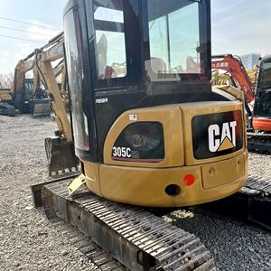 Mini-excavatrice hydraulique Caterpillar 305C d'occasion, CAT 305 305C 305CR, 5 tonnes, micro-excavatrice sur chenilles, moteur, accessoire tarière - Product Image 3