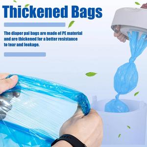 Recharges de poubelle à couches extra longues compatibles avec Maialino Foppapedretti Twist & Click Simplee Tec sac de recharge pour casier à litière - Product Image 2