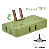 Adaptateur de voyage US 3-en-1 neuf, convertisseur de prise rotatif à 180 degrés, extension pliable en ABS pour téléphone portable