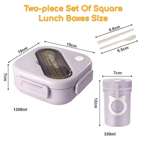 Boîte à <span class=keywords><strong>lunch</strong></span> carrée populaire en plastique, compatible micro-ondes, portable, avec couvercle en plastique, idéale comme cadeau (type boîte à <span class=keywords><strong>lunch</strong></span> japonaise) - Product Image 5
