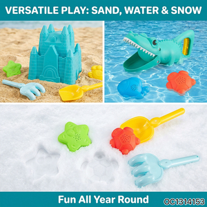 Set di 8 Pale per Costruire Castelli di Sabbia, Giocattoli Estivi da Spiaggia per Bambini, Senza Sabbia Inclusa - Product Image 3