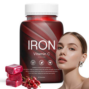 Gomitas de vitamina C de hierro masticables OEM, suplementos con sabor a cereza de fácil absorción para adolescentes adultos con <span class=keywords><strong>anemia</strong></span> por deficiencia de hierro - Product Image 1