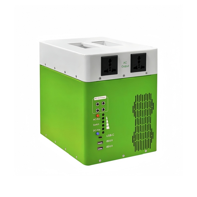 Portable Power Station 1000W Pure Sine Wave 2000Wh LiFePO4 Battery Outdoor Camping Emergency Power Backup Solar Generator