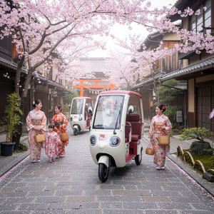Tricycle électrique ouvert à trois roues Holladay 600W 72V, tricycle électrique de loisirs miniature à trois roues pour le transport de marchandises et de passagers - Product Image 6
