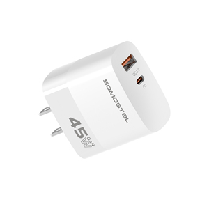 Cargador Rápido USB a C SOMOSTEL SMS-Q134 GaN de 45W con Pantalla, Icono de Carga Original, Identificación Automática, Compatible con Todas las Marcas de Teléfonos Móviles - Product Image 1