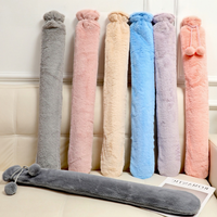 Bouillotte extra longue 2000 ml |   Sac chauffant réutilisable en PVC avec housse en peluche amovible |   Chauffe-corps et chauffe-mains pour l'hiver, sans danger pour le lit
