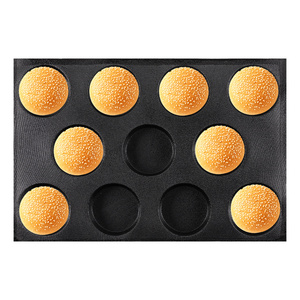 <span class=keywords><strong>Molde</strong></span> <span class=keywords><strong>de</strong></span> Silicona y Fibra <span class=keywords><strong>de</strong></span> Vidrio para Panecillos <span class=keywords><strong>de</strong></span> Hamburguesa, 600x400x18mm, 11 Cavidades, Perforado, para Panaderías - Product Image 5