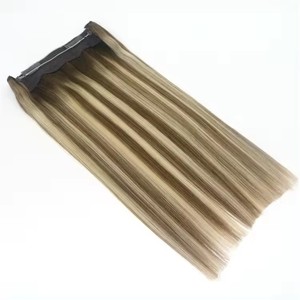 18 Pouces Blond Cendré Faits Saillants Blond Clair <span class=keywords><strong>Secret</strong></span> Fil Invisible Extensions de Cheveux Humains Ligne de Poisson Extensions de Halo de Cheveux 80G - Product Image 6