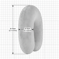 Oreiller de voyage ergonomique en mousse à mémoire de forme en forme de U, coussin doux et confortable en éponge de cellulose écologique pour la sieste et le soutien
