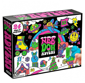 Calendrier de l'Avent 2026 de Noël avec jouets Fidget Squishy en caoutchouc anti-stress, thè<span class=keywords><strong>me</strong></span> dessin animé, jouet à presser avec design perforé - Product Image 1