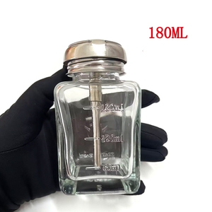 ขวดแก้วแอลกอฮอล์สแควร์แก้วแอลกอฮอล์เล็บขวดแชมพูป้องกันไฟฟ้าสถิตย์ป้องกันการกัดกร่อน - Product Image 5