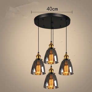 Country Vintage nordic glass ball pendant <b>lamp</b> creative glass pendant light for dining room - Product Image 4