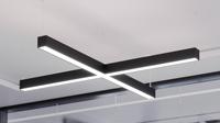 Moderne Simple X Forme Aluminium profil pendentif bureau led éclairage linéaire