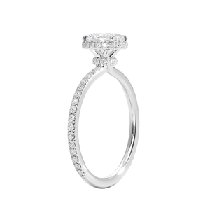 Stylish White <b>Crystal</b> Silver <b>Ring</b> for Women Wedding Engagement Anniversary Party Gift Jewelry - Product Image 2