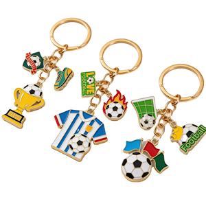 Porte-clés mousqueton métallique personnalisé OEM ODM en gros Coupe du Monde de football 2026 États-Unis Canada Mexique Cadeau léger pour supporters 48 - Product Image 1