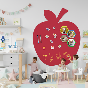 Vente flash - Autocollant mural adhésif en forme de tableau noir au design Art Déco, <span class=keywords><strong>feuille</strong></span> magnétique effaçable à sec pour la décoration de la maison des enfants, réutilisable - Product Image 2