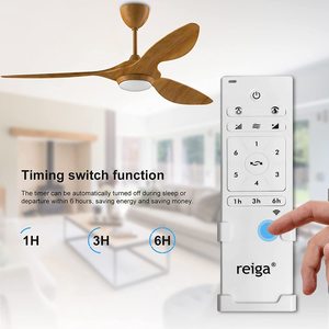 Ventilateur de plafond LED à 5 pales de 52 pouces avec télécommande, moteur BLDC à économie d'énergie, variateur de vitesse à 5 niveaux et lumière intégrée - Product Image 6